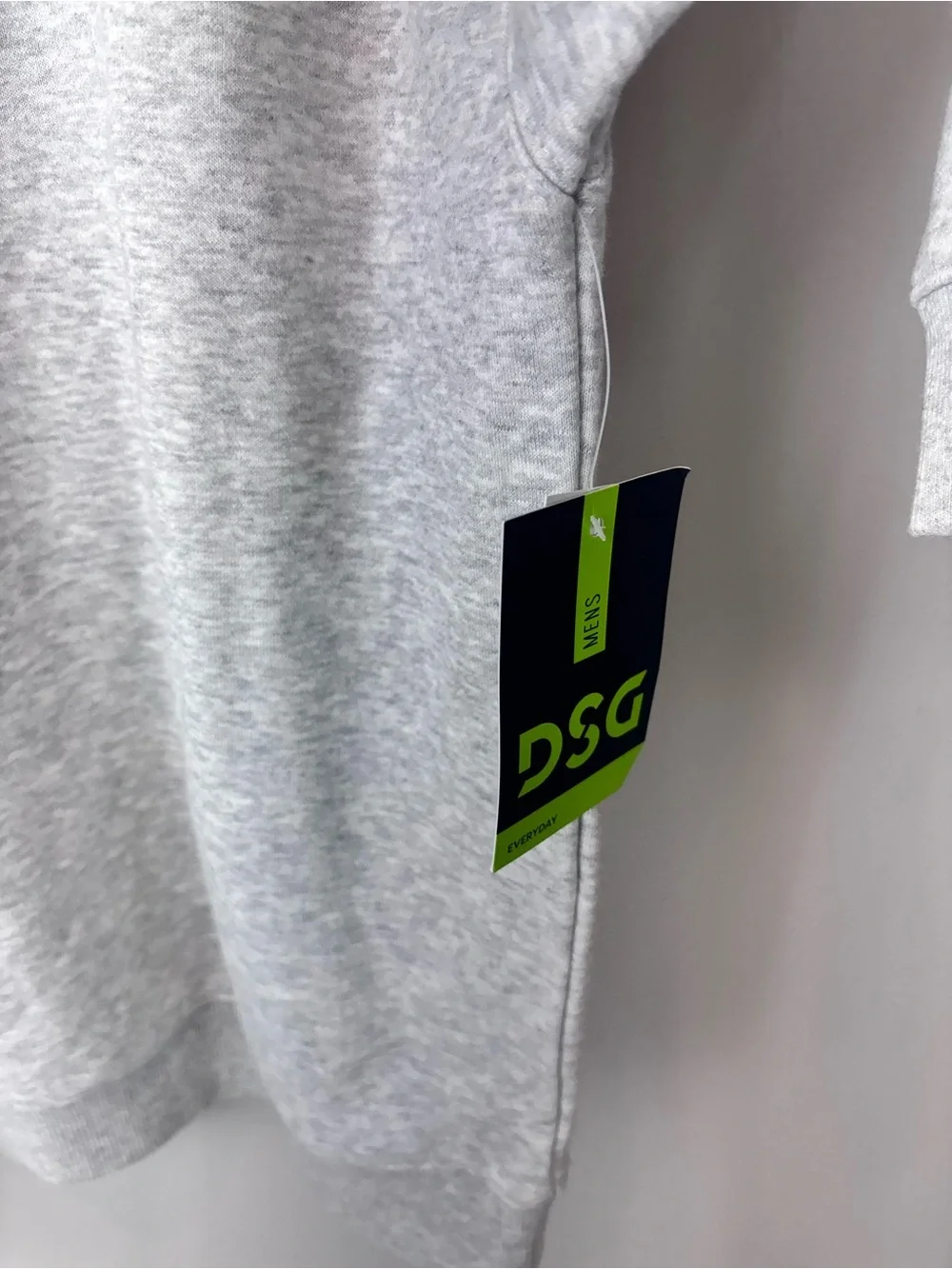 DSG Men’s French Terry Crewneck Sweatshirt – Heather Gray – Size Small